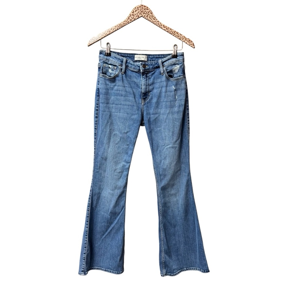 Abercrombie & Fitch The Flare Ultra High Rise Denim Jeans Blue 6 28